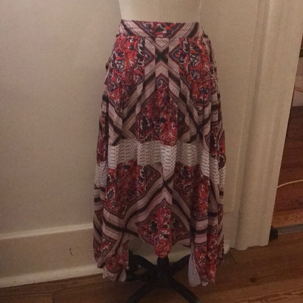 Free People boho midi skirt